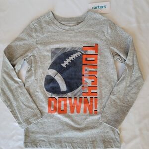 Carter's Kid Long-Sleeve Shirt, Touchdown Football, Size 6 Regular (NWT)